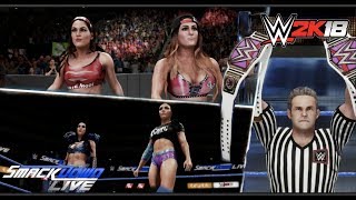 The Bella Twins vs The Iconic Duo (Tag Team Women's Championship) |WWE2K18 PS4