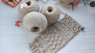 Кардиган спицами "Теплый песок". Часть 1. Обзор. Кокетка 1-4 ряды.