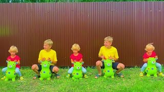 Five Little Babies Jumping on the Bed Kids Song & Nursery Rhymes