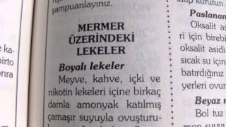 Mermer üzerindeki lekeler nasıl çıkar