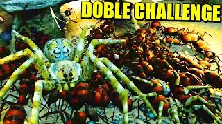HORMIGAS Vs RETO DOBLE Y BUG DE CÁMARA LIBRE - EMPIRES OF THE UNDERGROWTH | Gameplay Español
