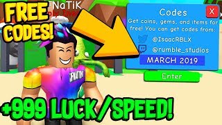 ALL *WORKING/NEW* CODES FOR ROBLOX BUBBLE GUM SIMULATOR! (March 2019)
