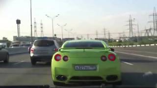 Погоня ДПС за спортивной тачкой.