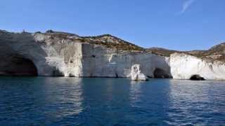 Approaching Kleftiko beach in Milos, Greece