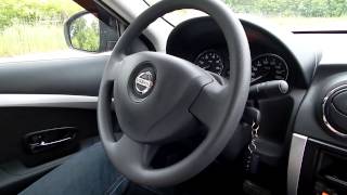 NISSAN Almera 1.6 AT 2014 (осмотр салона, панель приборов)