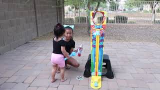 Pie Face Sky High Challenge - Battle Of The Sisters!