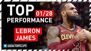 LeBron James TOP Full Highlights vs Pistons - 25 Pts, 14 Ast, 8 Reb | 2018.01.28