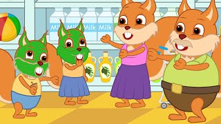 Famille d'Écureuil - Grimaces Drôles D'enfants Vidéos Animé 2020 en Français 13+