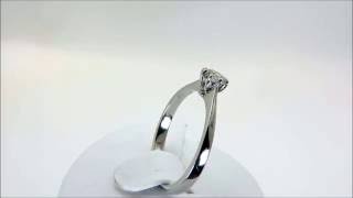 Platinum 950 1/4 0.25 Quarter Carat Diamond Solitaire Engagement Ring