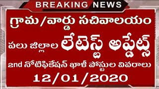 AP Grama/Ward Sachivalayam Jobs Recruitment 2020 Latest Updates | 12th January 2020