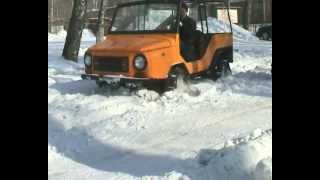 Колесно-шагающий авто на снегу АВГ2012