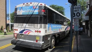 NJT MCI D4000 #7869 on the 168 to Paramus Park Mall (Inside) in HD