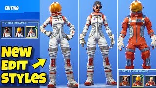 *NEW* EDIT STYLES FOR MOONWALKER & MISSION SPECIALIST SKIN SHOWCASE! Fortnite BR (New Skin Styles)