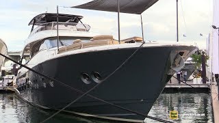 2019 Monte Carlo Yachts 70 - Interior Deck and Bridge Walkthrough - 2019 Miami Yacht Show