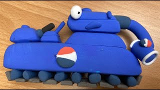 Лепим Танк Пепси Ратте из пластилина Туториал ✅Пепси сделали Танк ?✅Polymer clay Tank Pepsi Tutorial