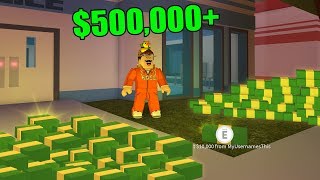 richest jailbreak player joined and dropped all his cash .. ( roblox jailbreak )