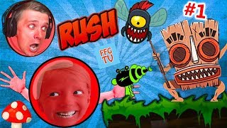 Крутые ПРИКЛЮЧЕНИЯ КРАСНОГО ШАРИКА RED ball Rush #1 детский летсплей от FFGTV папа и Милана играют