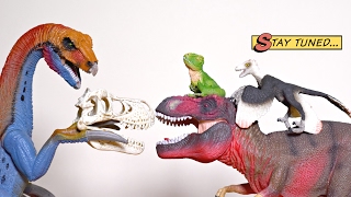 Dinosaurs Toys Review Schleich 42267 Tyrannosaurus Rex, Therinozaurus. Kids Video