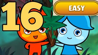 LuckyBoy And PrettyGirl 2 Level 16 Easy Android Walkthrough Forest Temple Maze Fireboy & Watergirl
