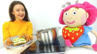 Видео для детей. Осьминоги из сосисок! Веселая Школа.
