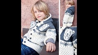 Жакет с капюшоном для мальчика.Размер 6-7 лет.Часть №3