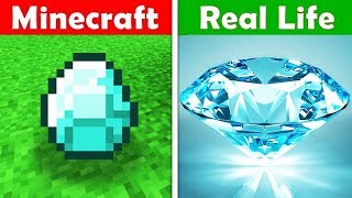 MINECRAFT DIAMONDS IN REAL LIFE! Minecraft vs Real Life animation