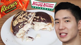 We Tried The New Reese's Krispy Kreme Doughnuts