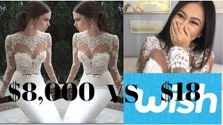 $18 Wedding Dress From Wish: What I got (Org Price $8,000)