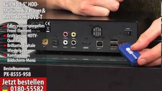 auvisio Full-HD 3,5" HDD-Multimedia-Player & Recorder mit DVB-T