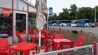 Эстония. Таллин. Район Балтийского вокзала. Реставрация. Рынок. Остановка