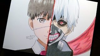 Kaneki Ken from Tokyo Ghoul | speed drawing
