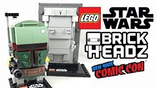 LEGO Star Wars Boba Fett and Han Solo in Carbonite Brick Headz review! 2017 set 41498!