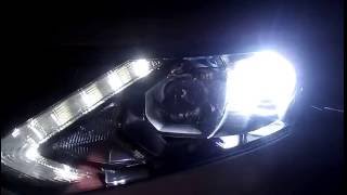 LED лампы Н8 в ПТФ на Nissan Qashqai. Обзор.