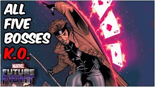 Gambit DESTROYS 5 Infinity War Bosses - Marvel Future Fight