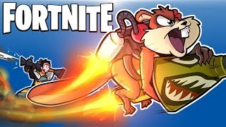 FORTNITE BR - ROCKET RIDING WITH JETPACKS! (And old space glitch!)