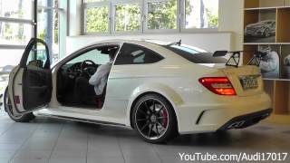 Mercedes C63 AMG Black Series - Details / 3x Start Up / Loud Sound [Full HD]
