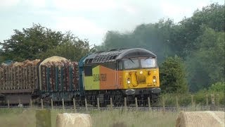 FULL GRID THRASH! 56113 accelerates on logs, 6M51 Baglan Bay - Chirk Kronsopan 24/06/2014