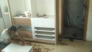 Sliding wardrobe almari कैसे बनाये ? How to make sliding wardrobe for bedroom and house