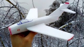 ✈️ САМОЛЁТ ИЗ ПЕНОПЛАСТА С КАТАПУЛЬТОЙ