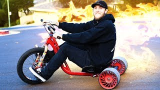 DANGEROUS 40MPH DRIFT TRIKE HILL BOMB?! (COPS CALLED!)