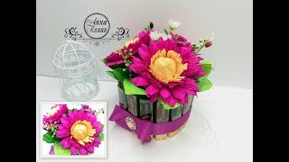 DIY?МИНИ-ТОРТИК из шоколада Merci своими руками?Композиции из конфет?Букеты из конфет?Анна Кохан