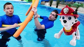 Школа героев Акватим в аквапарке - Игры в бассейне - Видео в аквапарке