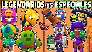 LEGENDARIOS VS ESPECIALES  | CUAL ES MEJOR CALIDAD? | 4 VS 4 | BRAWL STARS | LEGENDARY VS RARE
