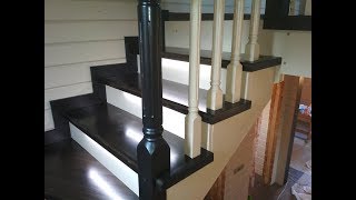Изготовление лестницы с подсветкой ступеней / ступенька 48