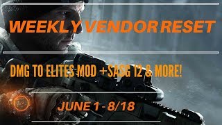 The Division - Weekly Vendor Reset June 1 - 8/18