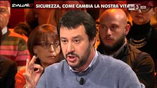 Matteo Salvini sulla sicurezza - Ballarò 24/11/2015