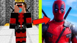 НУБ ПРЕВРАТИЛСЯ В ДЭДПУЛ В Майнкрафт Нубик играет minecraft троллинг нуба Мультик для детей deadpool