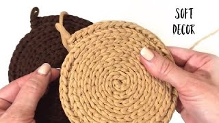 Круглый коврик крючком | Узор крючком | Crochet patterns