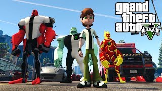 BEN 10 EN GTA 5 MODS | CONSIGUIENDO TRANSFORMACIONES PARA EL OMITRIX