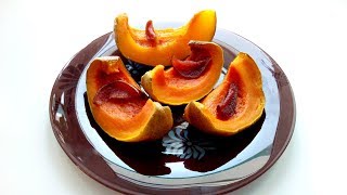 Тыква в микроволновке с вареньем! Вкусный десерт!